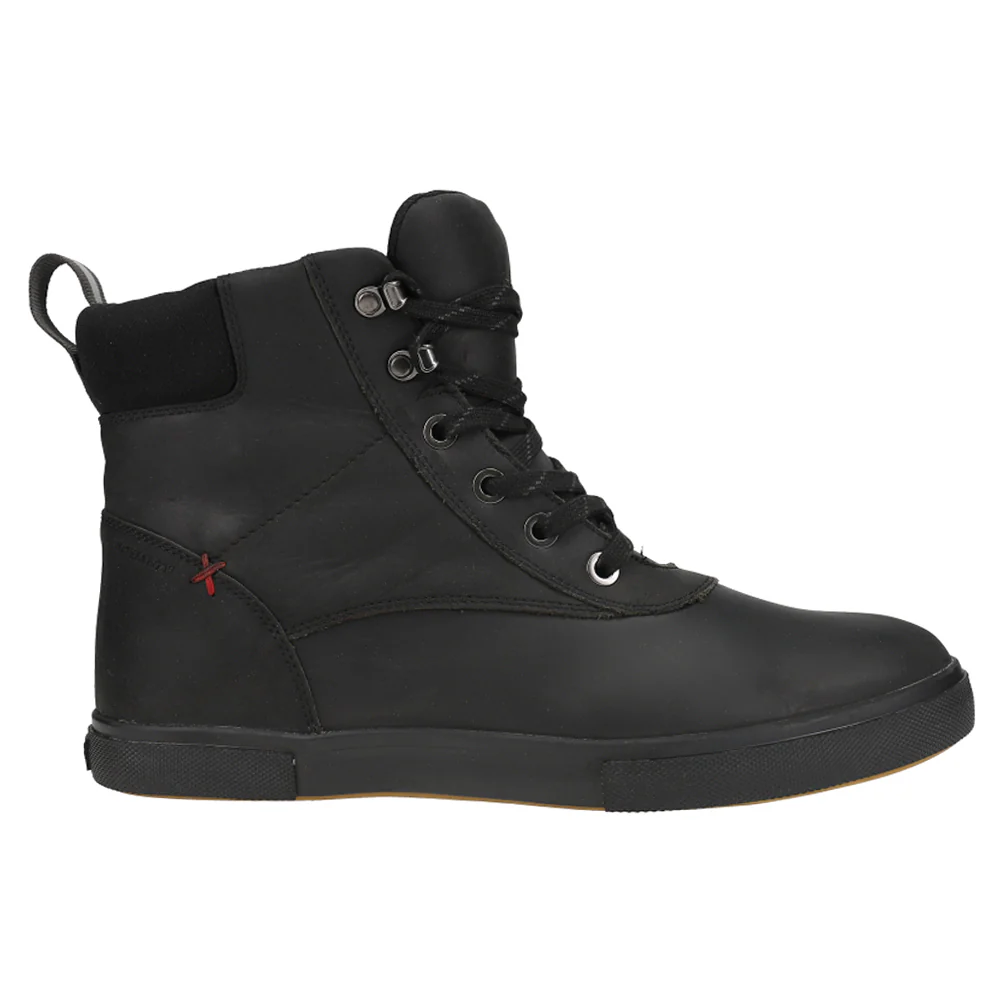 Leather Ankle Deck Round Toe Lace Up Boots