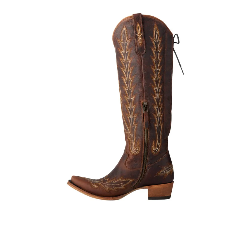 Lexington Knee High Embroidered Corset Cowboy Boots - Image 3
