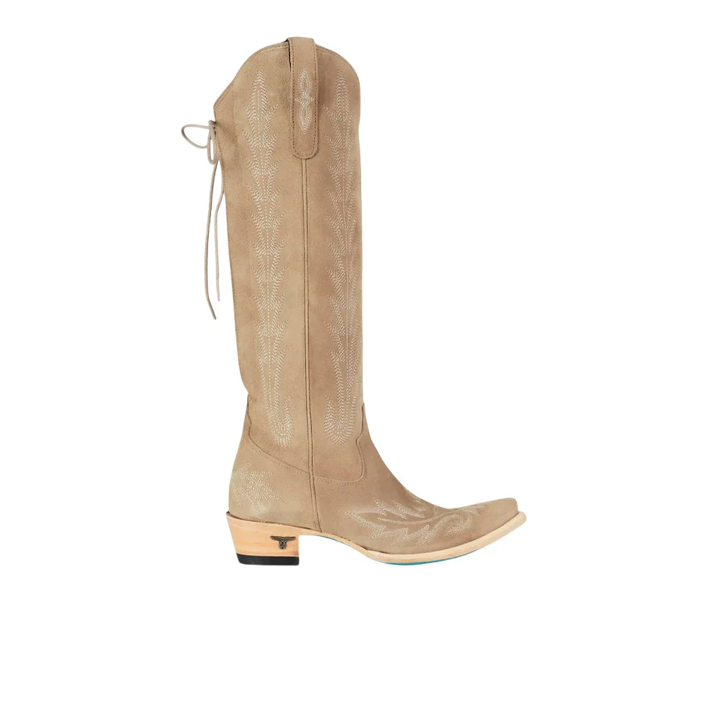 Lexington Knee High Embroidered Corset Cowboy Boots