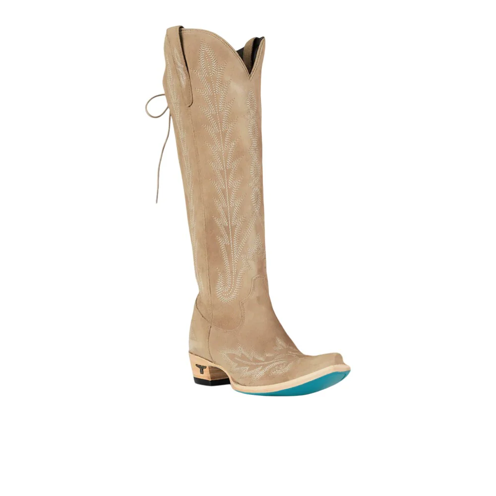 Lexington Knee High Embroidered Corset Cowboy Boots - Image 2