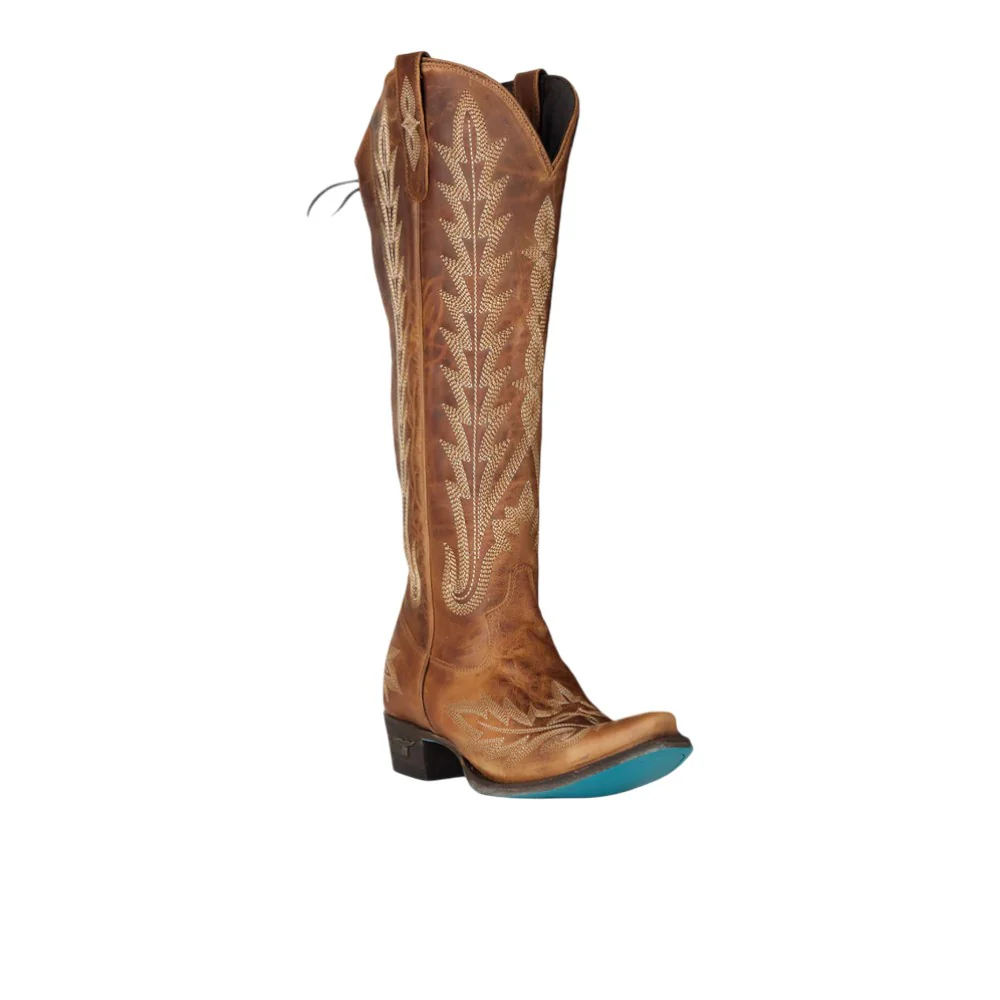 Lexington Knee High Embroidered Corset Cowboy Boots - Image 2