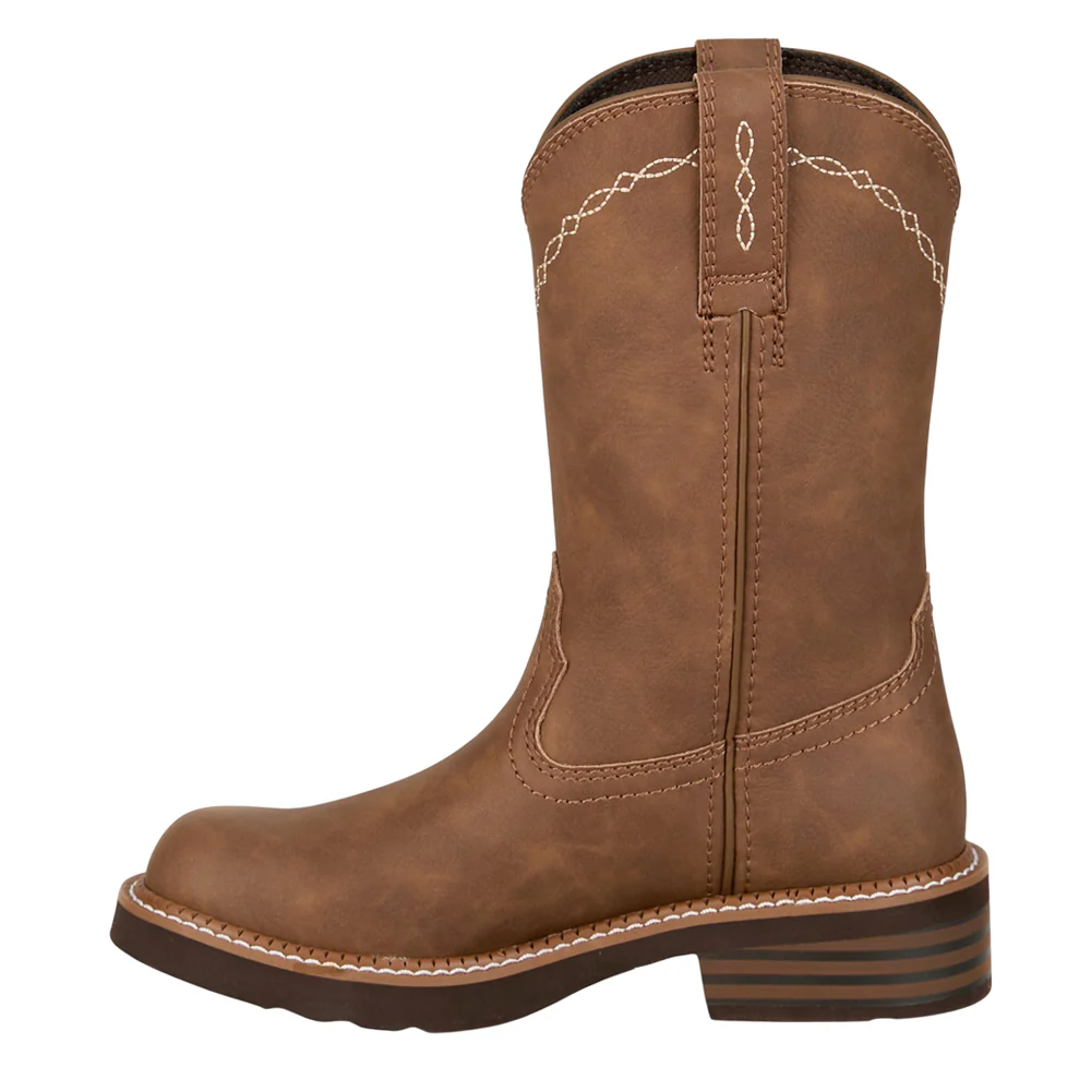 Lillie 10 Inch Round Toe Pull On Cowboy Boots - Image 3