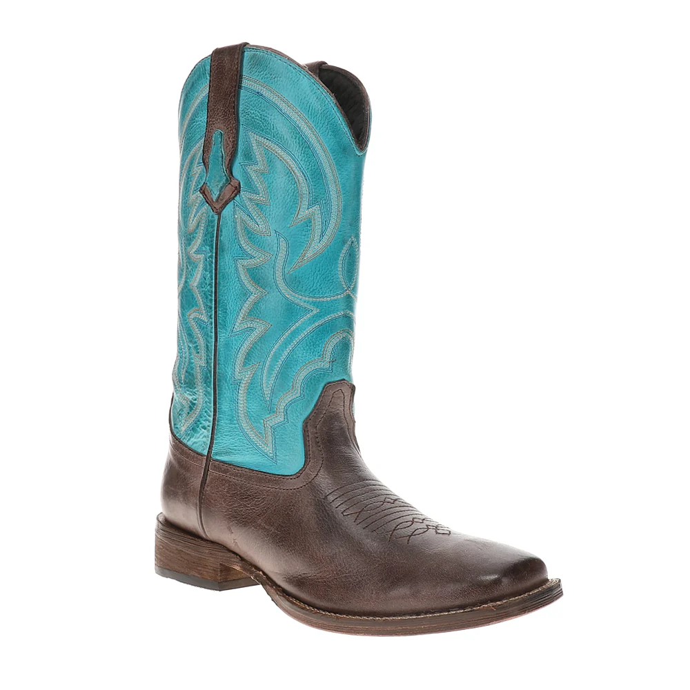 Lindsey Embroidered Square Toe Pull On Cowboy Boots - Image 2