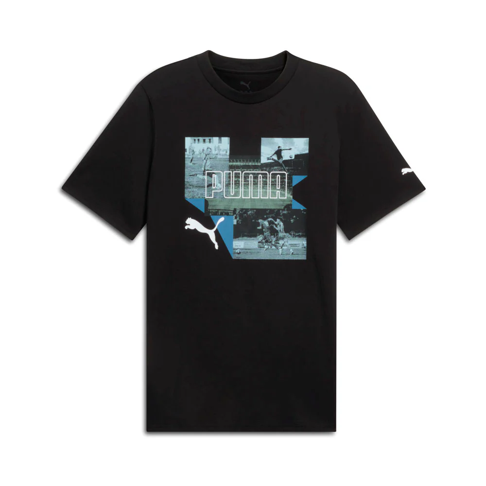 Linear Photo Real Graphic Crew Neck Short Sleeve T-Shirt