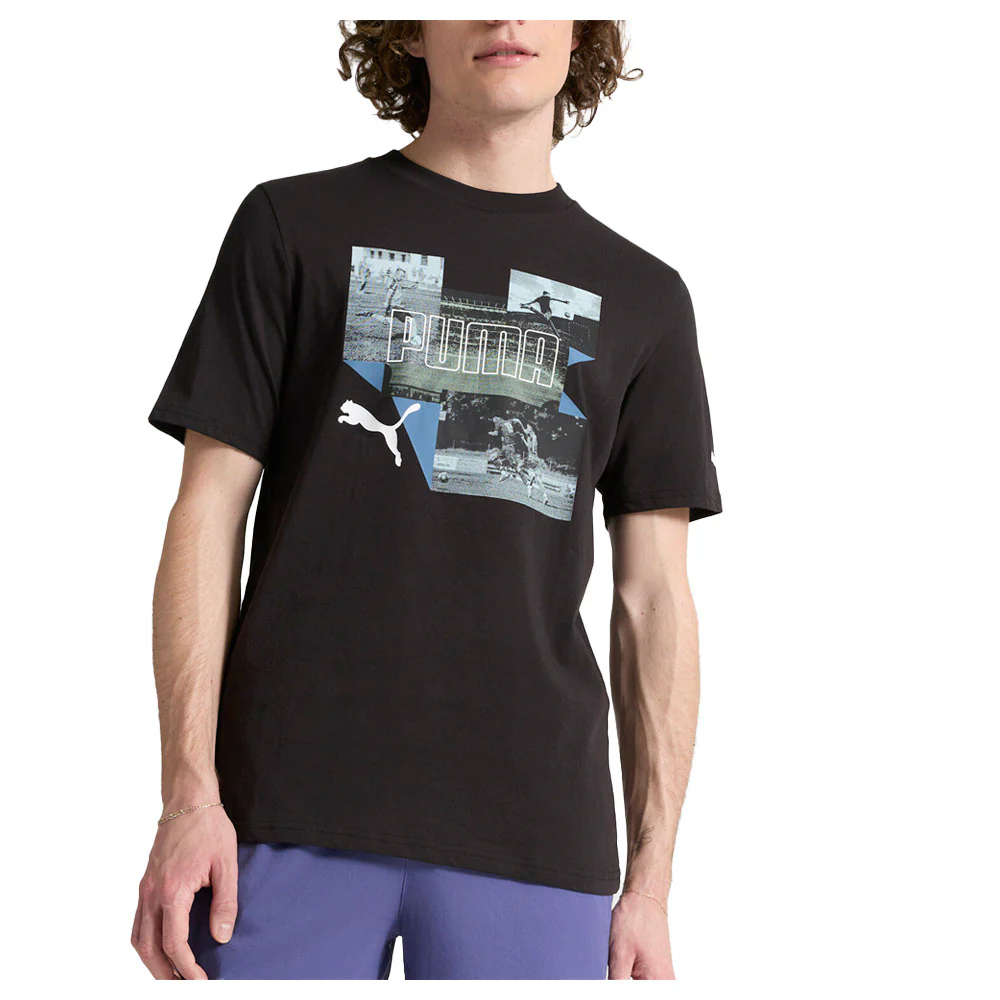Linear Photo Real Graphic Crew Neck Short Sleeve T-Shirt - Image 3