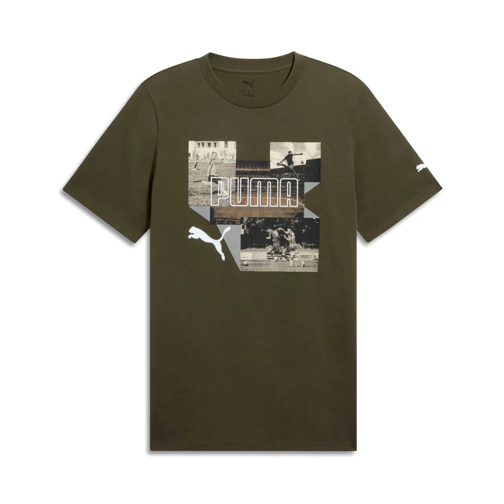 Linear Photo Real Graphic Crew Neck Short Sleeve T-Shirt