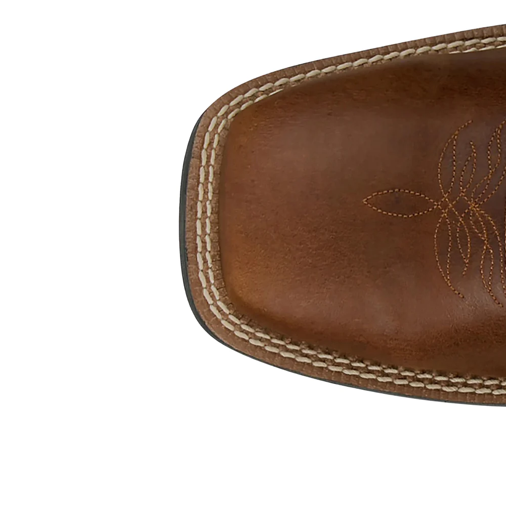 Lubbock 11 Inch Embroidered Square Toe Pull On Cowboy Boots - Image 4