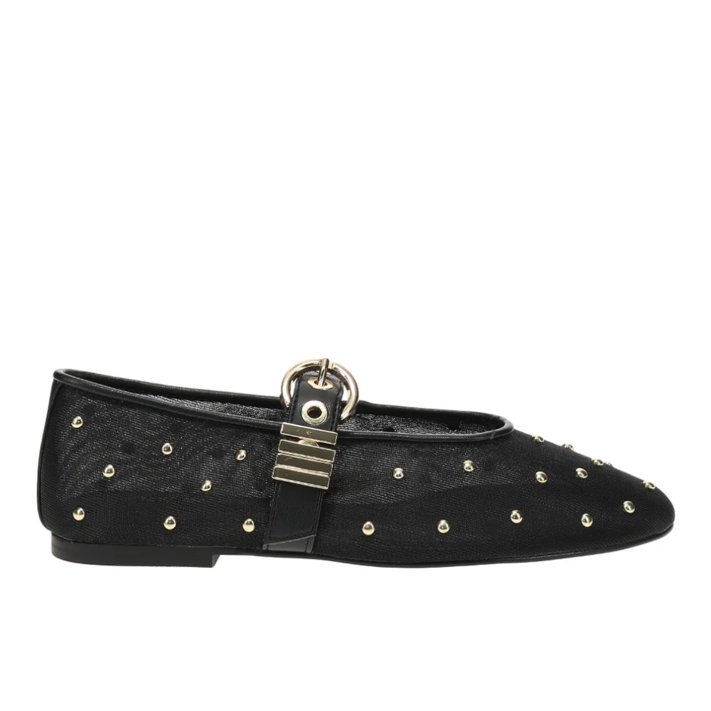 Lucia Stud Mary Jane Mesh Ballet Flats