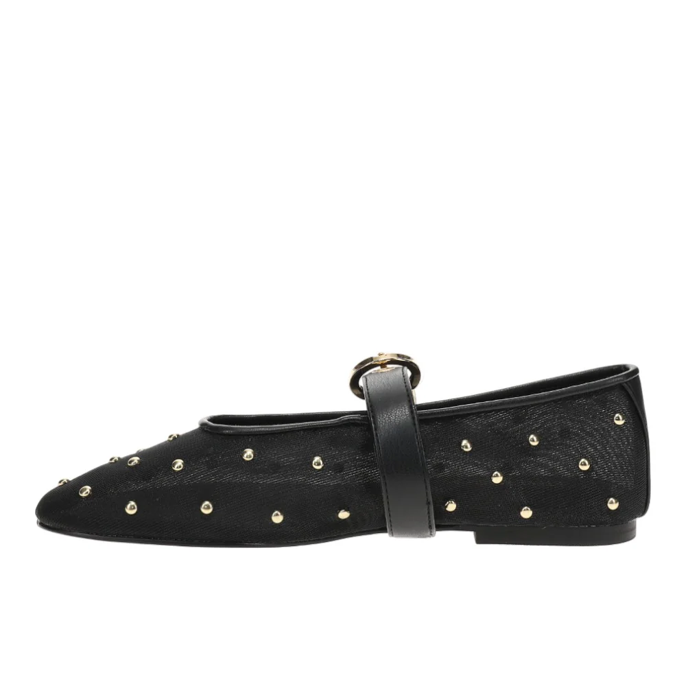 Lucia Stud Mary Jane Mesh Ballet Flats - Image 3
