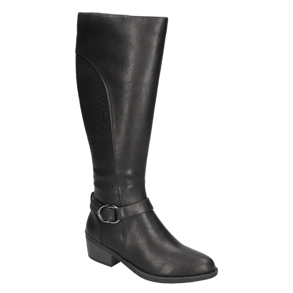 Luella Embossed Zippered Riding Boots - Image 2