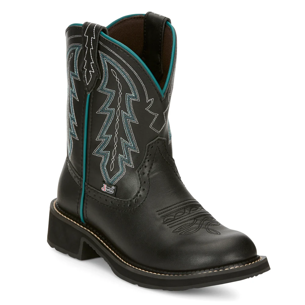 Lyla Embroidered 8 Inch Round Toe Cowboy Boots - Image 2
