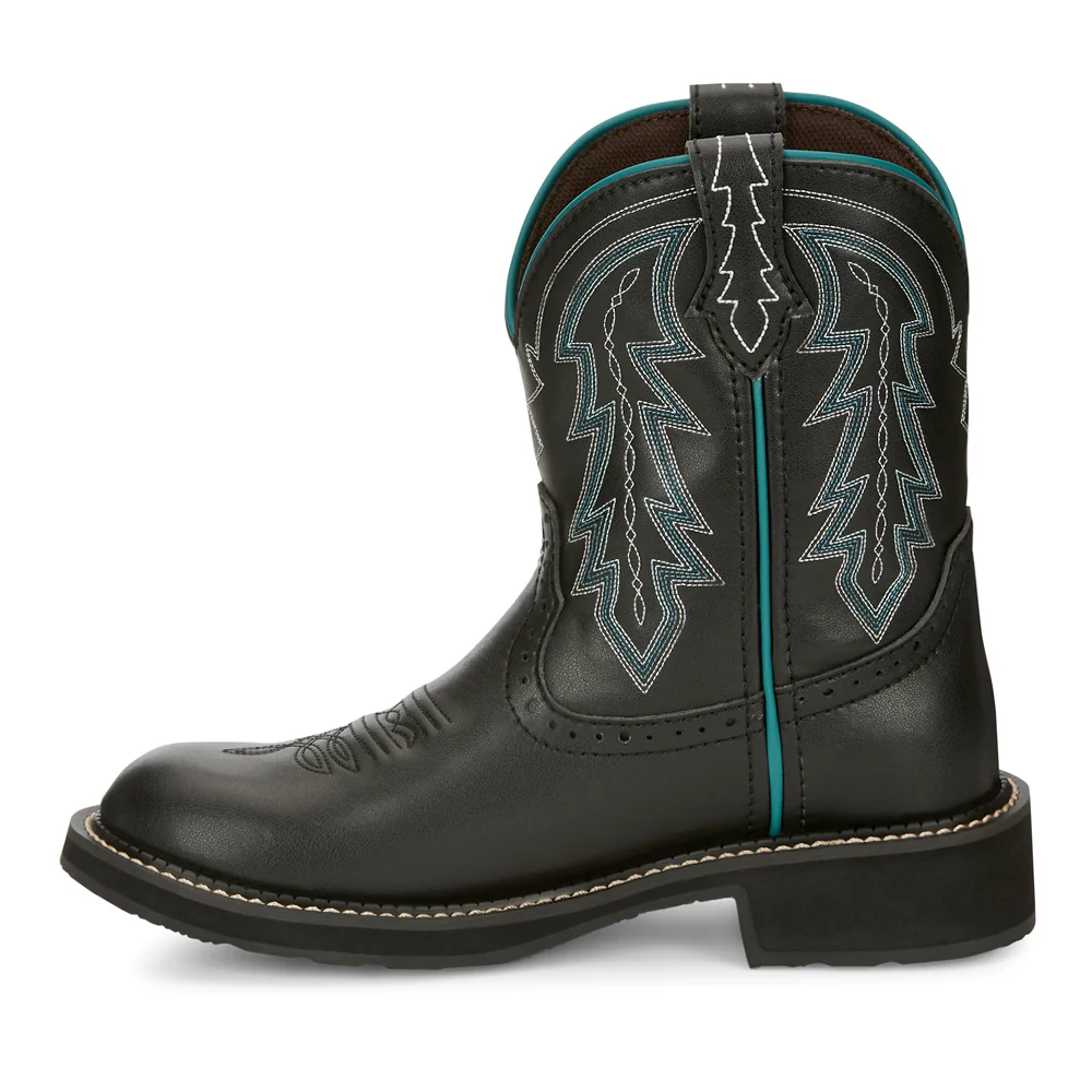 Lyla Embroidered 8 Inch Round Toe Cowboy Boots - Image 3