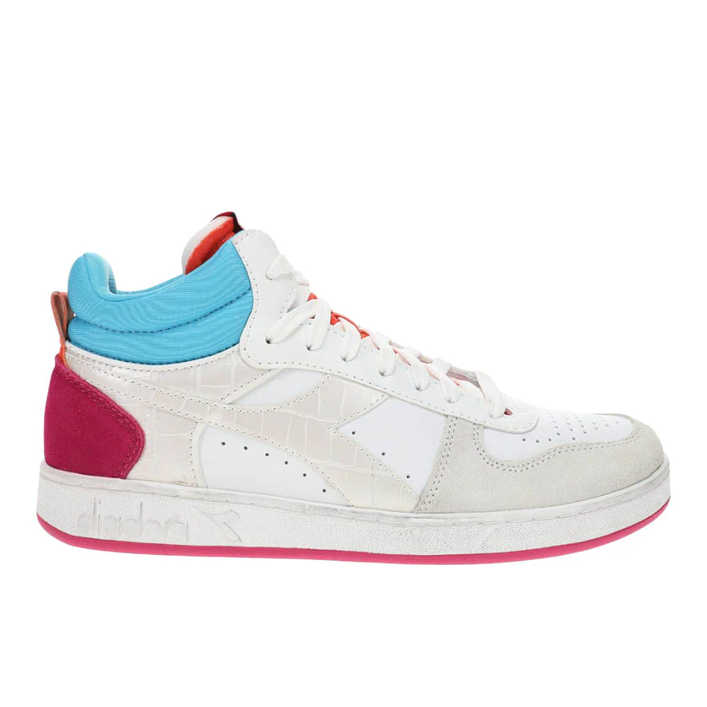 Magic Basket Demi Croco Lace Up Sneakers