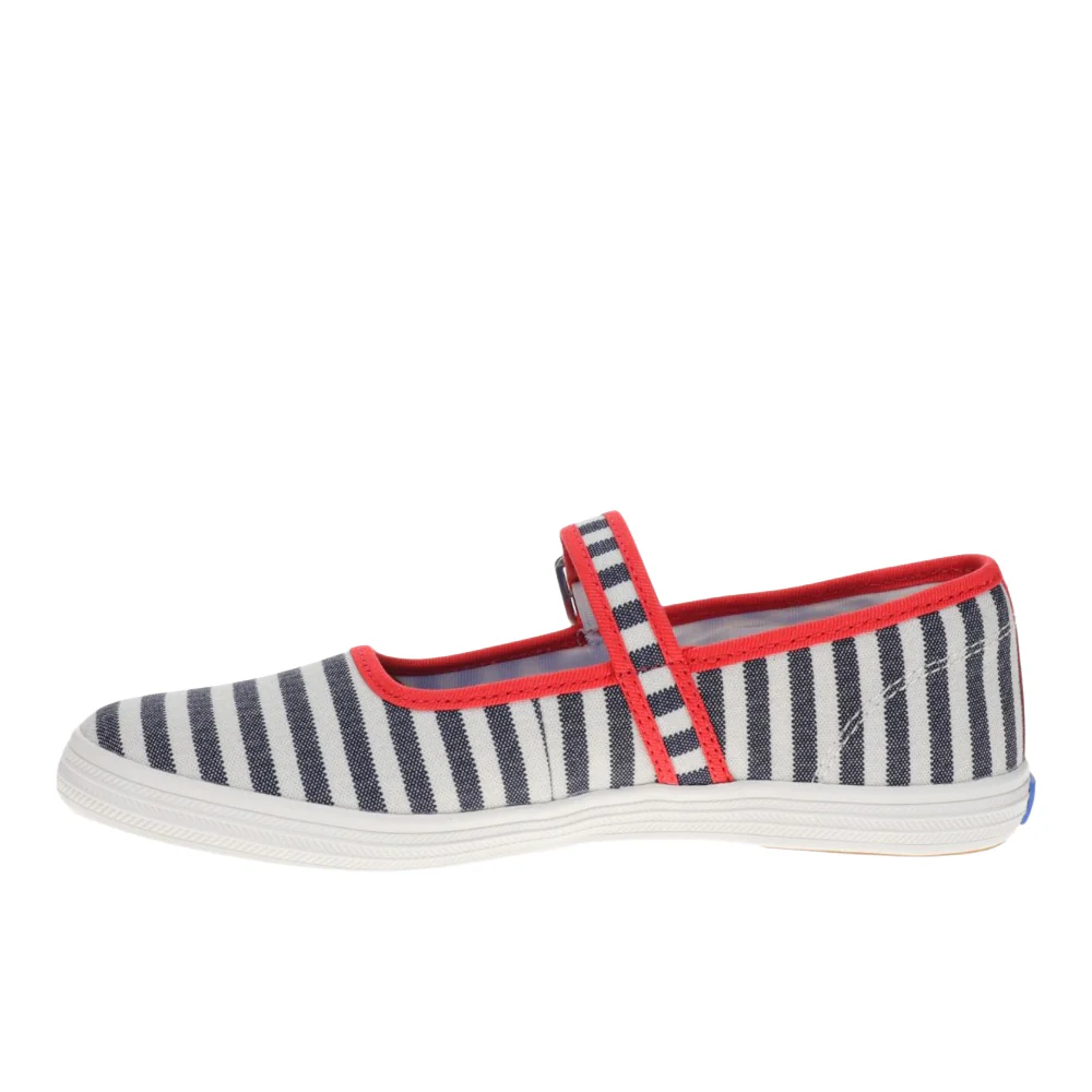 Maisie Stripe Twill Mary Jane Flats - Image 3