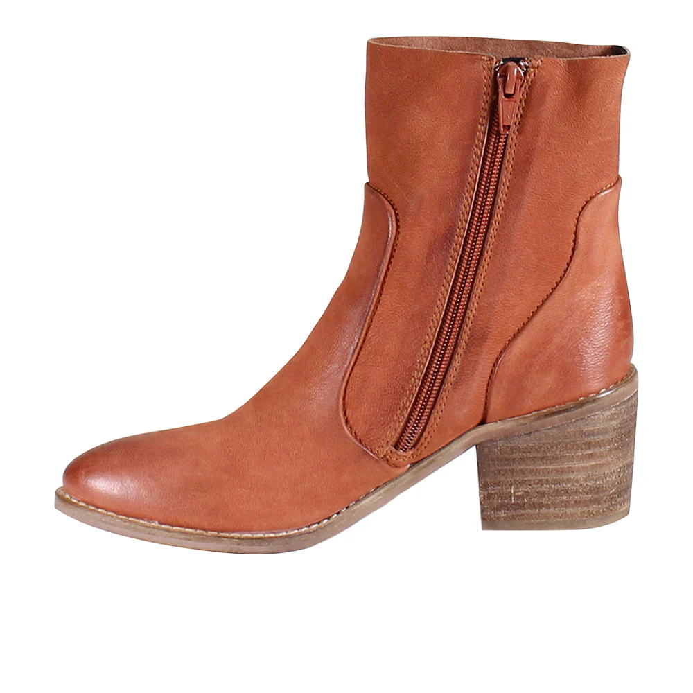 Majestic Zippered Round Toe Booties - Image 3