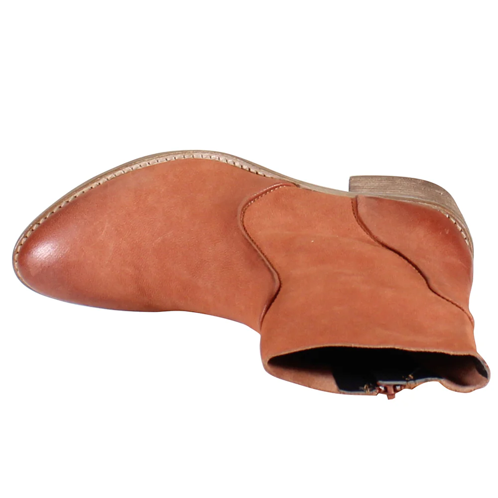 Majestic Zippered Round Toe Booties - Image 4