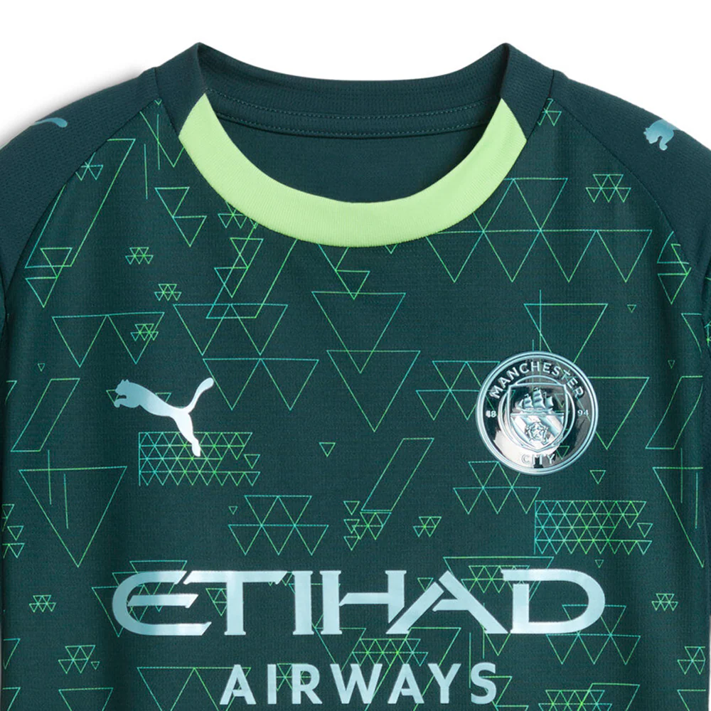 Manchester City 25/26 4th Crew Neck Short Sleeve Soccer Jersey (Youth) - Image 3