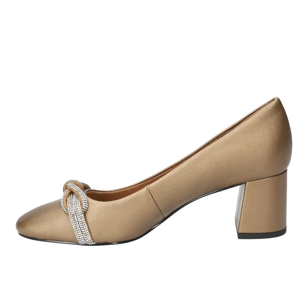 Marigold Jewel Knot Square Toe Pumps - Image 3