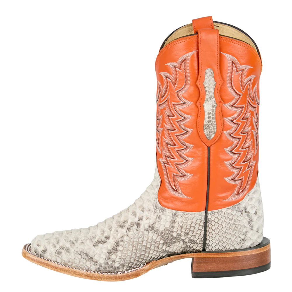Mario 11 Inch Python Square Toe Cowboy Boots - Image 3