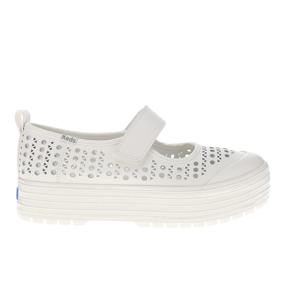 Mary Jane Perf Leather Platform Sneakers