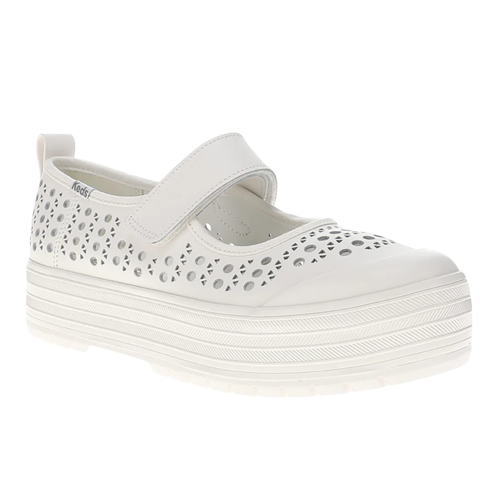 Mary Jane Perf Leather Platform Sneakers - Image 2