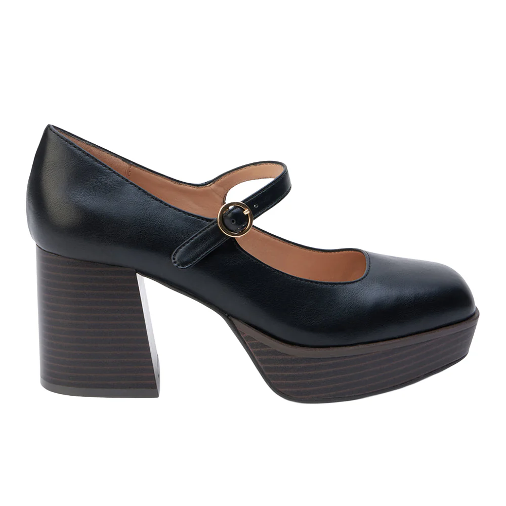 Matilda Square Toe Mary Jane Platform Pumps