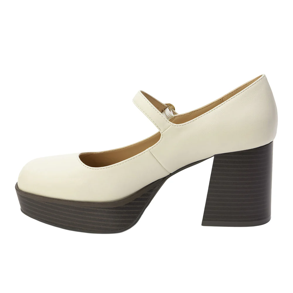 Matilda Square Toe Mary Jane Platform Pumps - Image 3