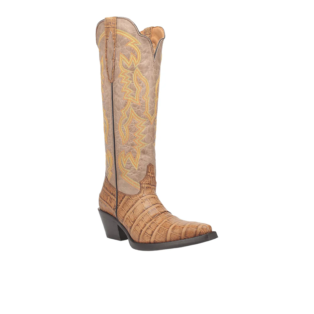 Matilda Caiman Snip Toe Pull On Cowboy Boots - Image 2