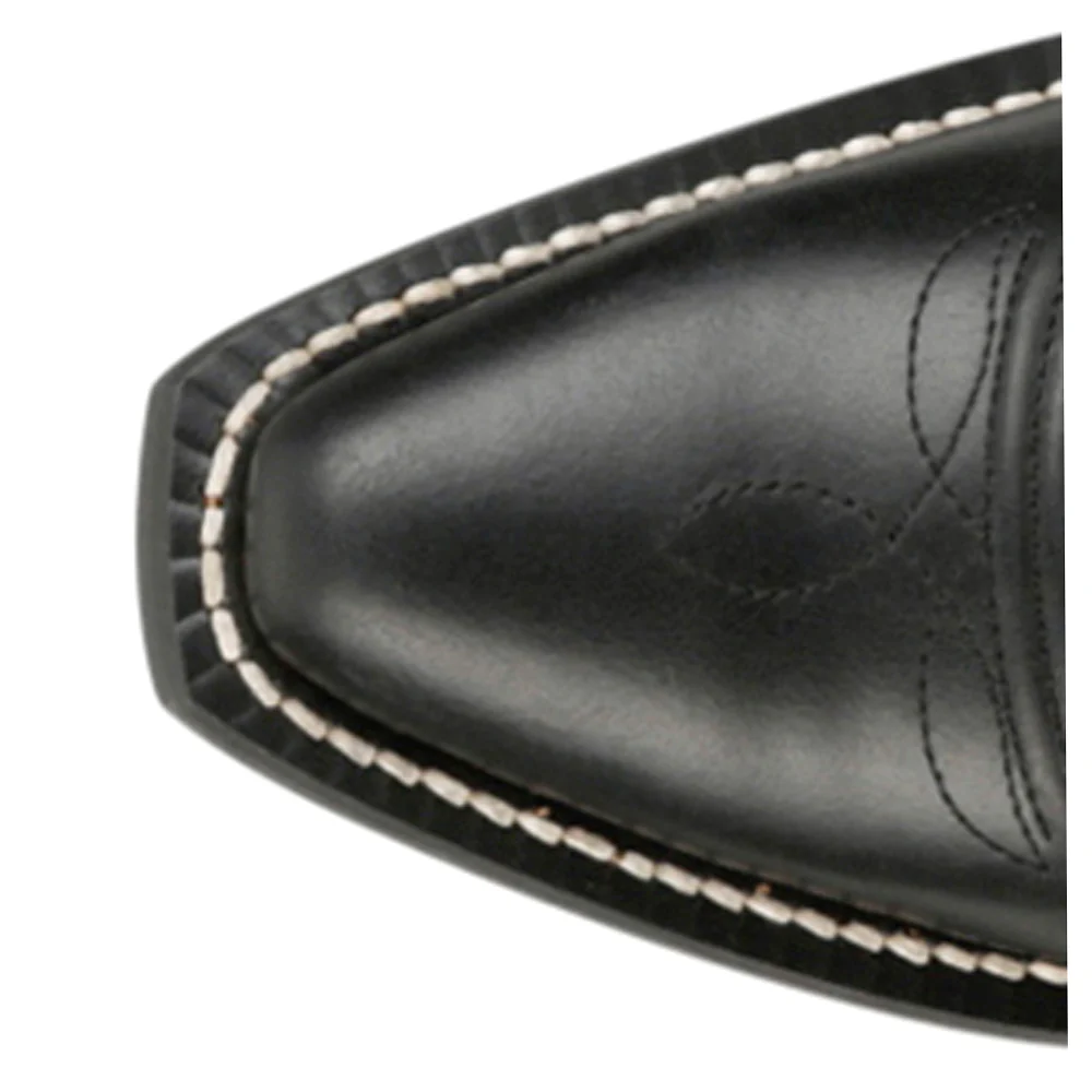 May 15 Inch Tooled Inlay Snip Toe Pull On Cowboy Boots - Image 4