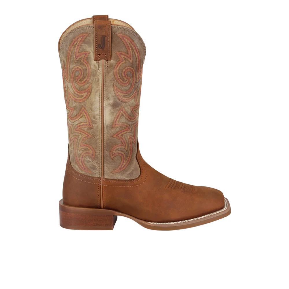May Day 13 Inch Embroidered Square Toe Pull On Cowboy Boots
