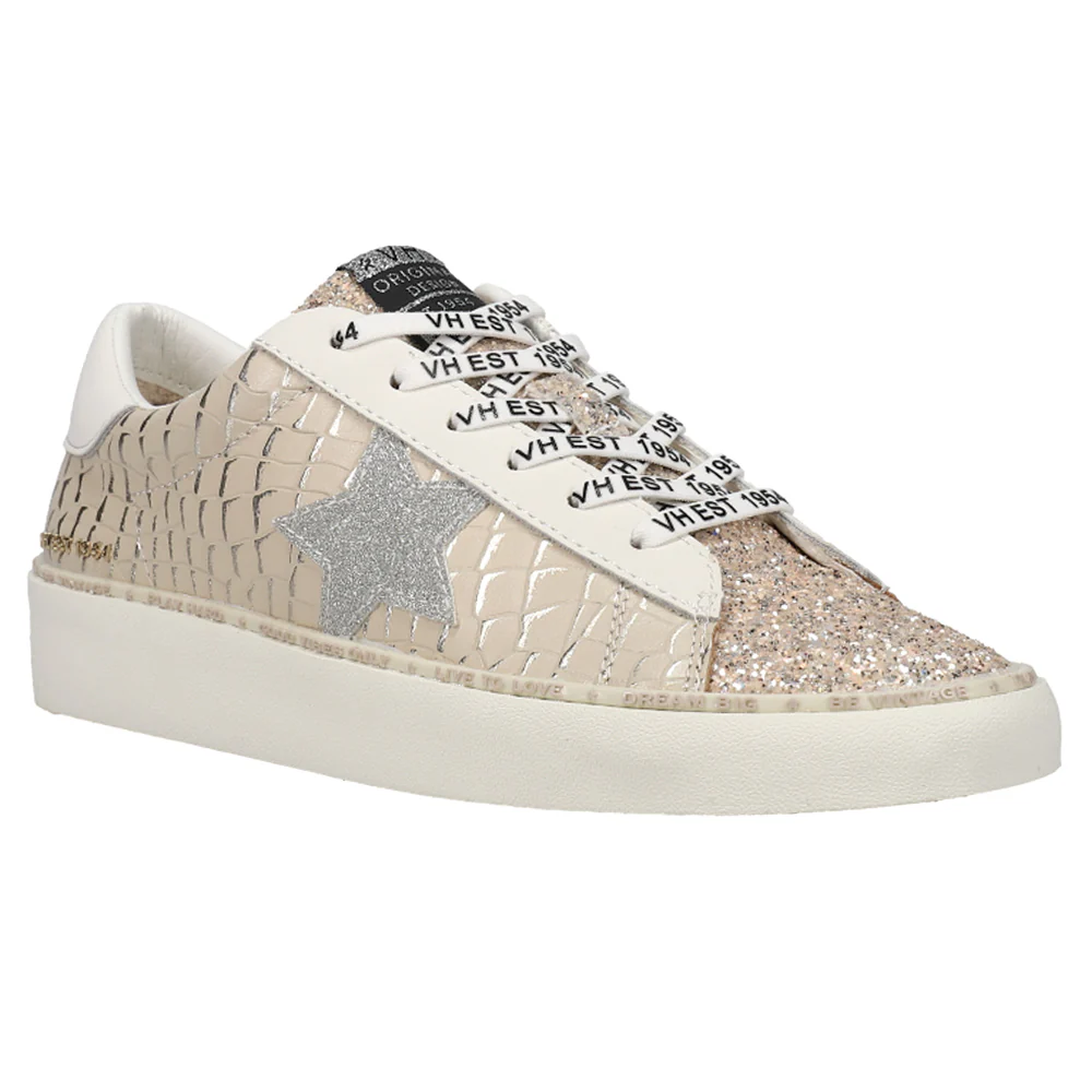 Maya Glitter Metallic Lace Up Sneakers - Image 2