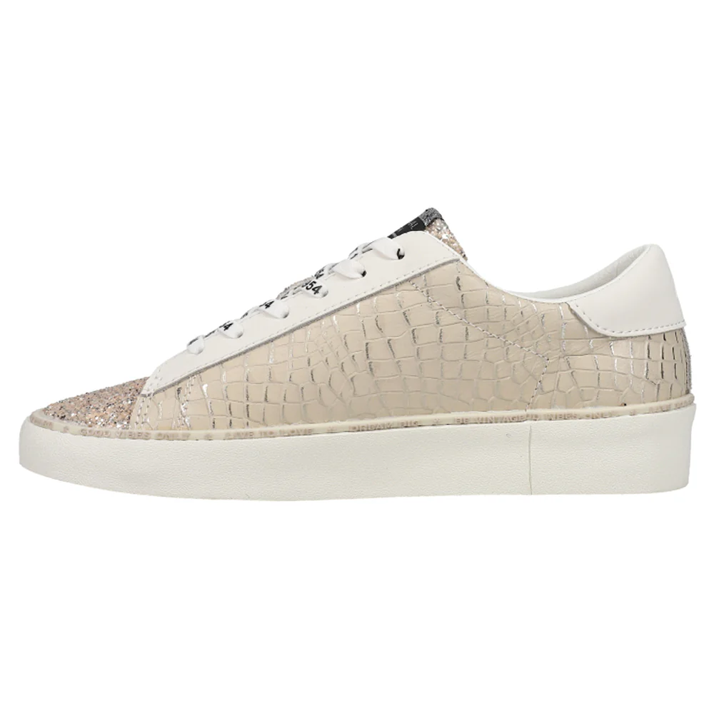 Maya Glitter Metallic Lace Up Sneakers - Image 3