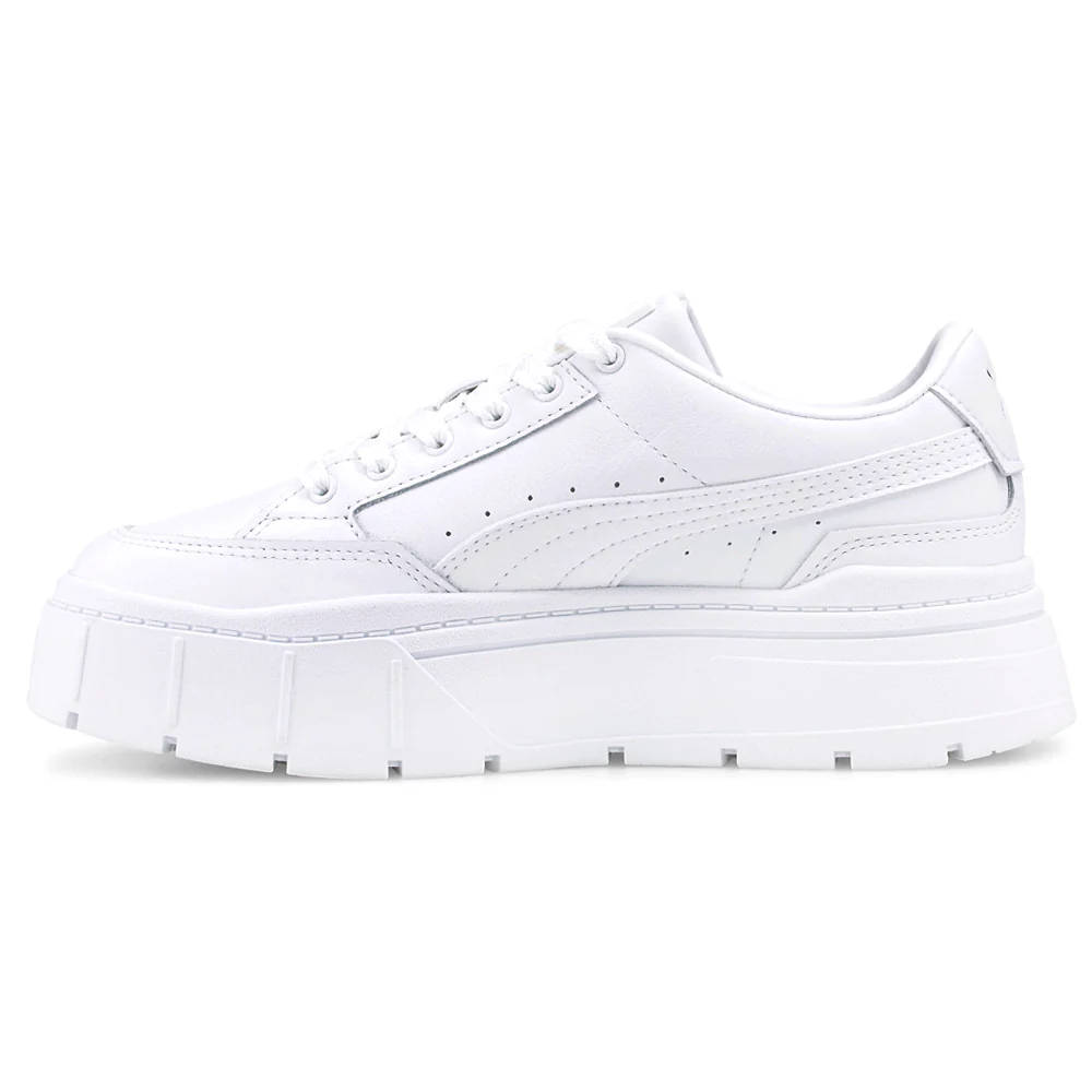 Mayze Stack Leather Platform Lace Up Sneakers - Image 3