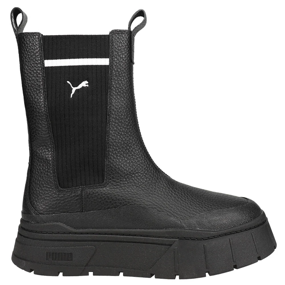 Mayze Stack Round Toe Pull On Platform Chelsea Boots