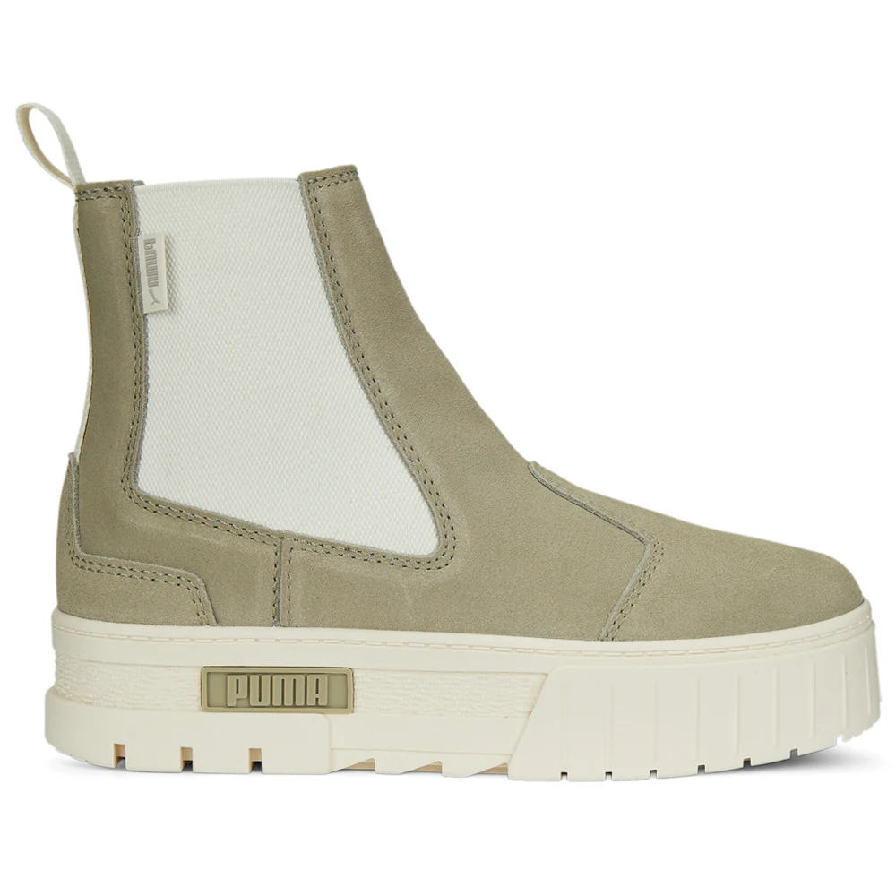 Mayze Suede Round Toe Platform Chelsea Boots