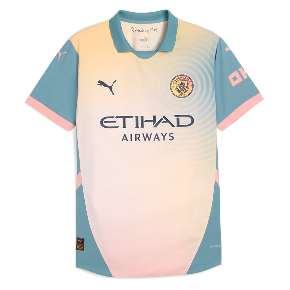 Manchester City F.C. Fourth Collared Short Sleeve Soccer Jersey