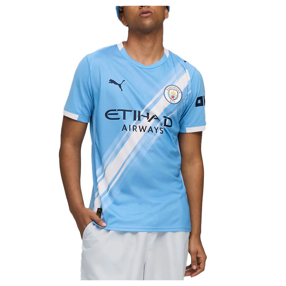 Manchester City Crew Neck Short Sleeve Home Jersey Replica - Image 3