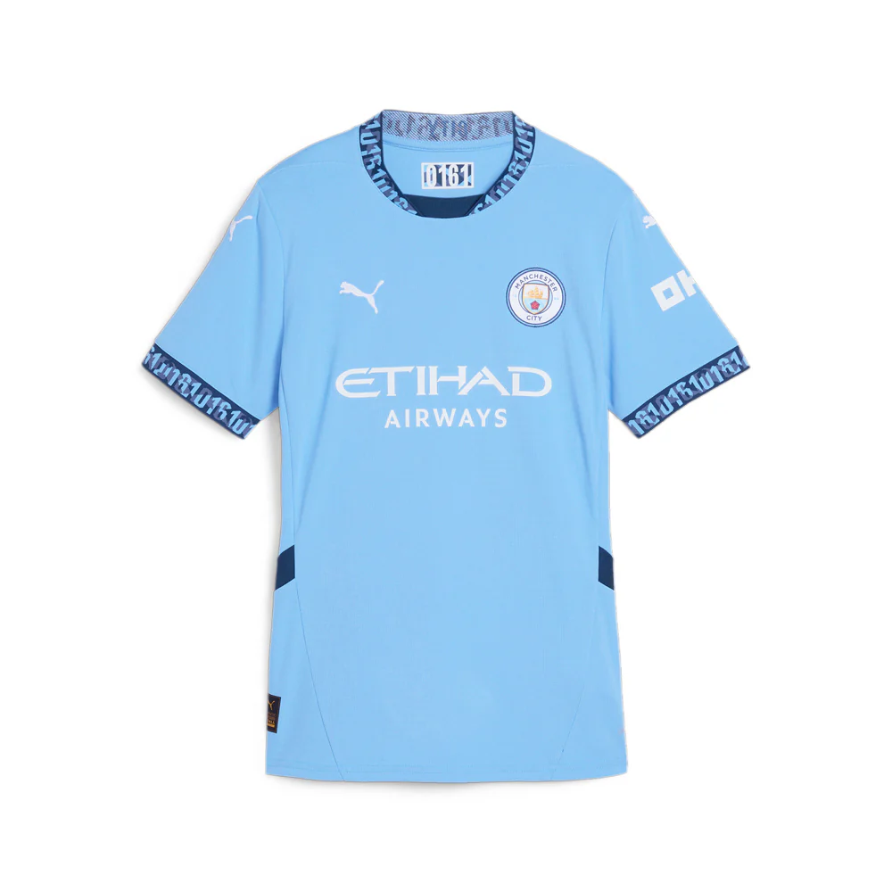 Manchester City F.C. Crew Neck Short Sleeve Home Soccer Jersey Replica