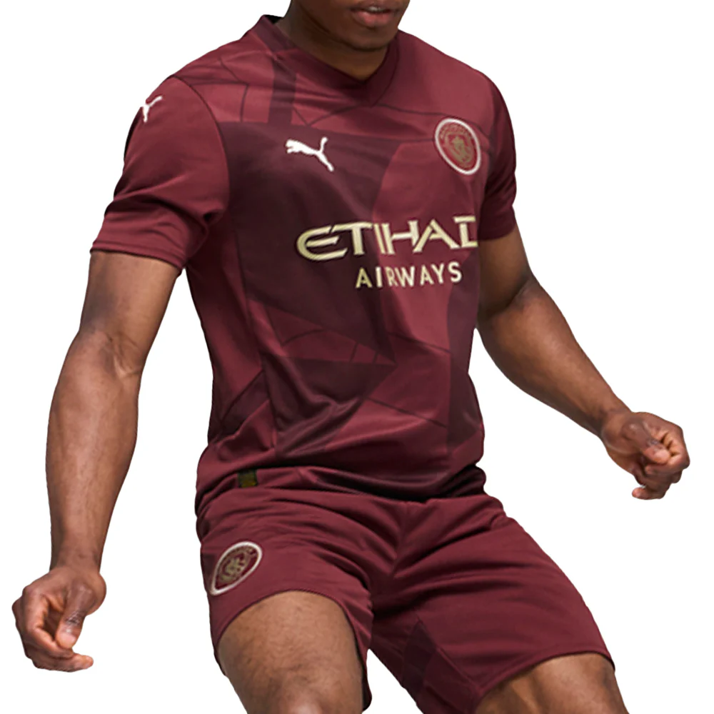 Manchester City F.C. Third V Neck Short Sleeve SoccerJersey - Image 4