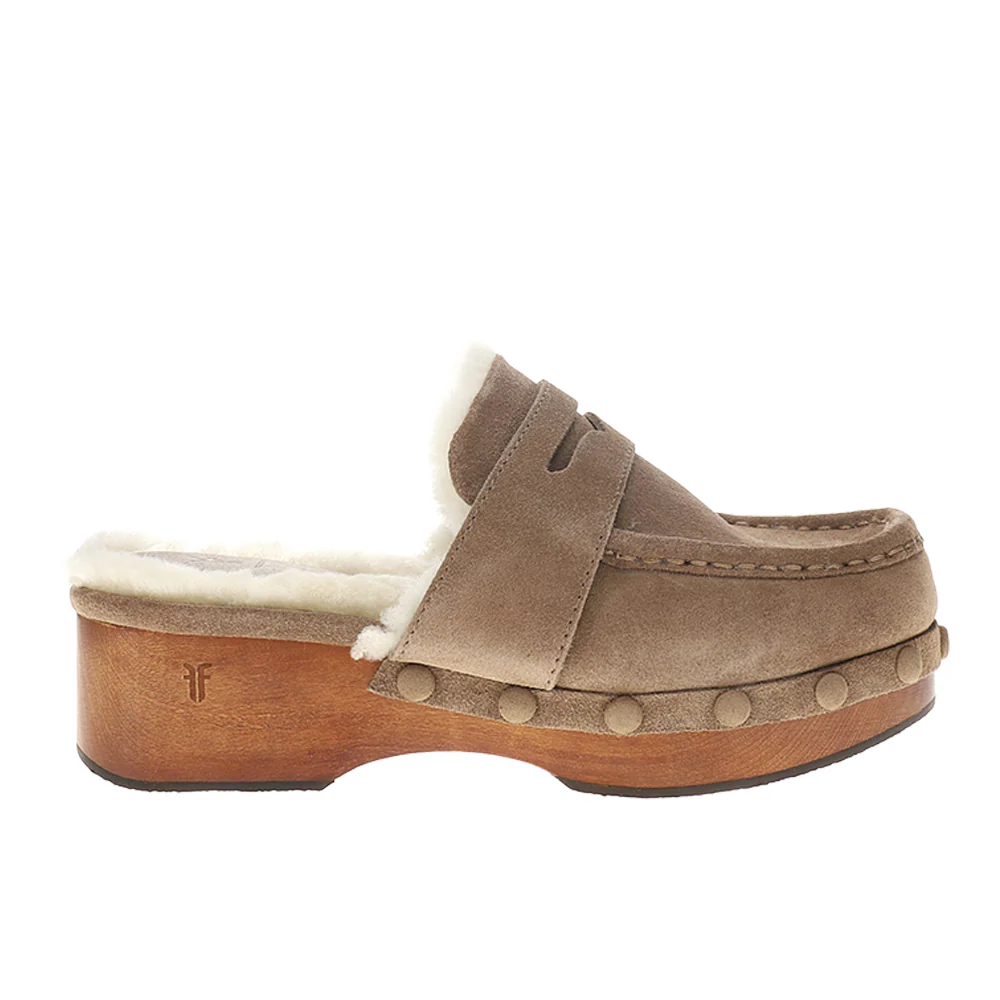 Melody Shearling Platform Clogs