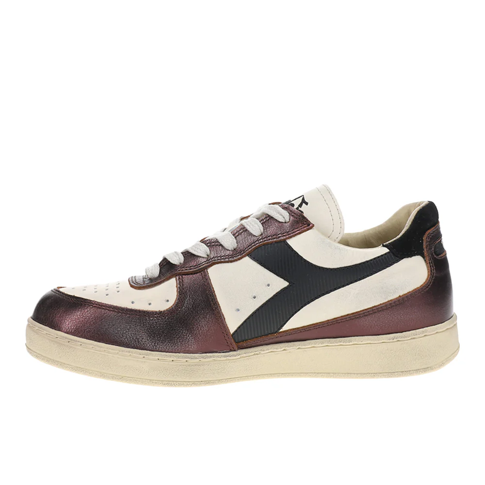 Mi Basket Low Metallic Dirty Lace Up Sneakers - Image 3