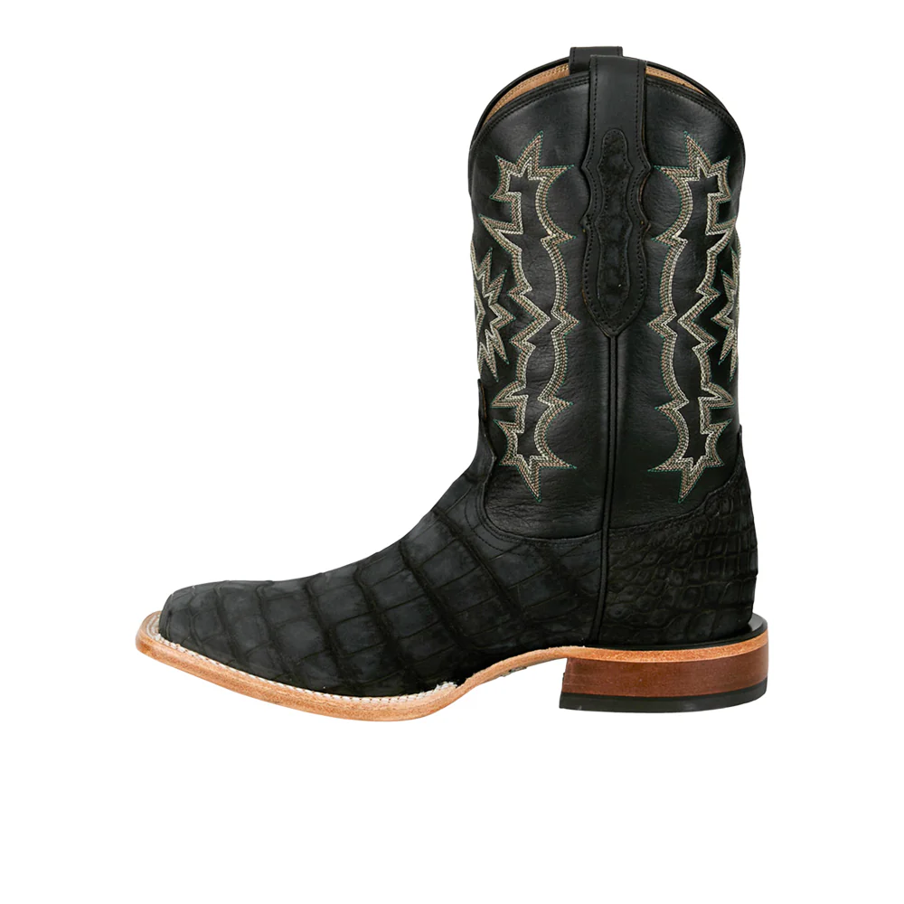 Miguel 11 Inch Sueded American Alligator Square Toe Cowboy Boots - Image 3