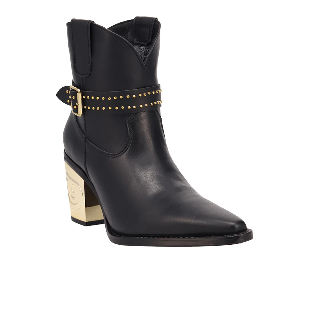 Milano Studded Snip Toe Cowboy Booties - Image 2
