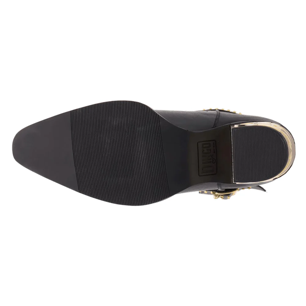 Milano Studded Snip Toe Cowboy Booties - Image 5