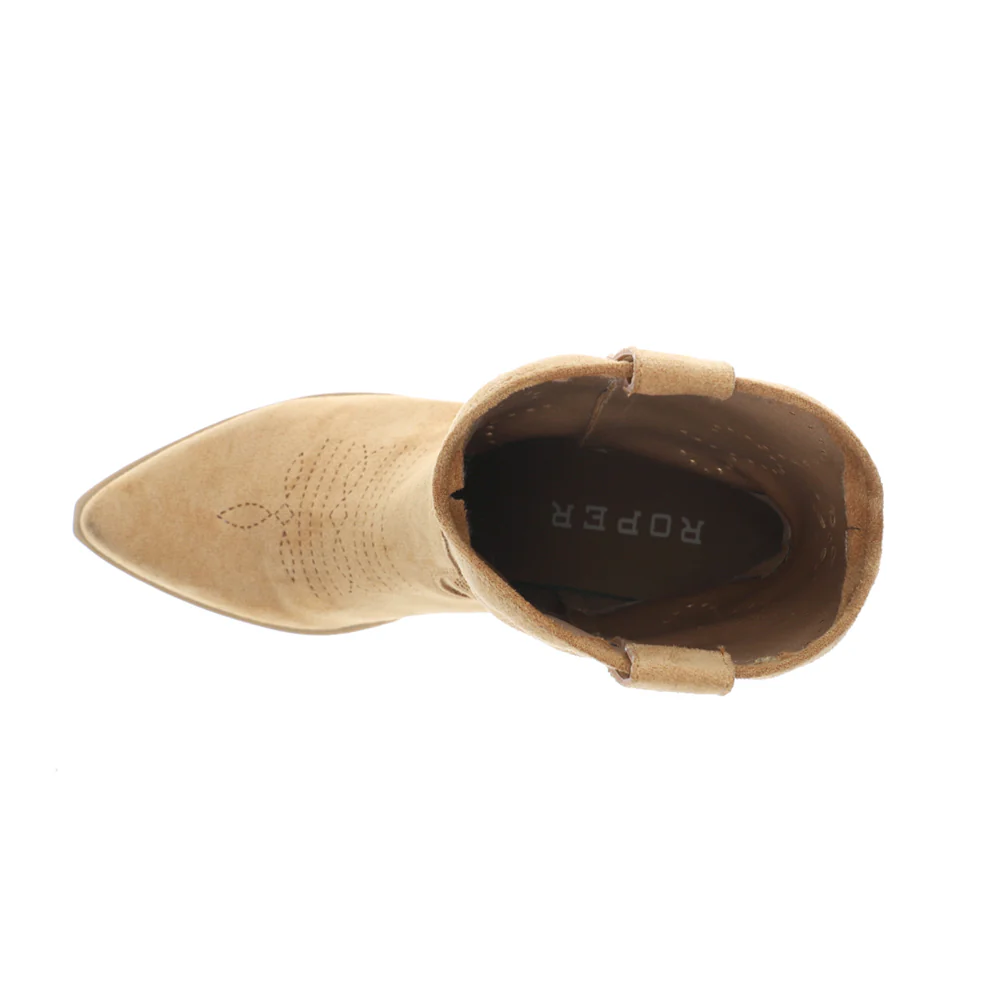 Miranda Embroidered Pointed Toe Pull On Cowboy Booties - Image 4