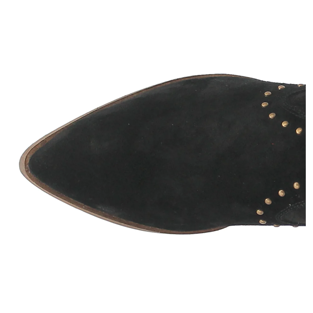 Miss Priss Cut-Outs Studded Pointed Toe Zippered Cowboy Booties - Image 4