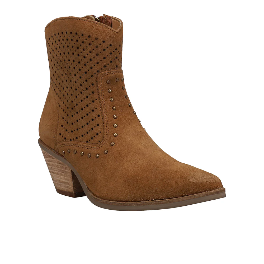 Miss Priss Cut-Outs Studded Pointed Toe Zippered Cowboy Booties - Image 2