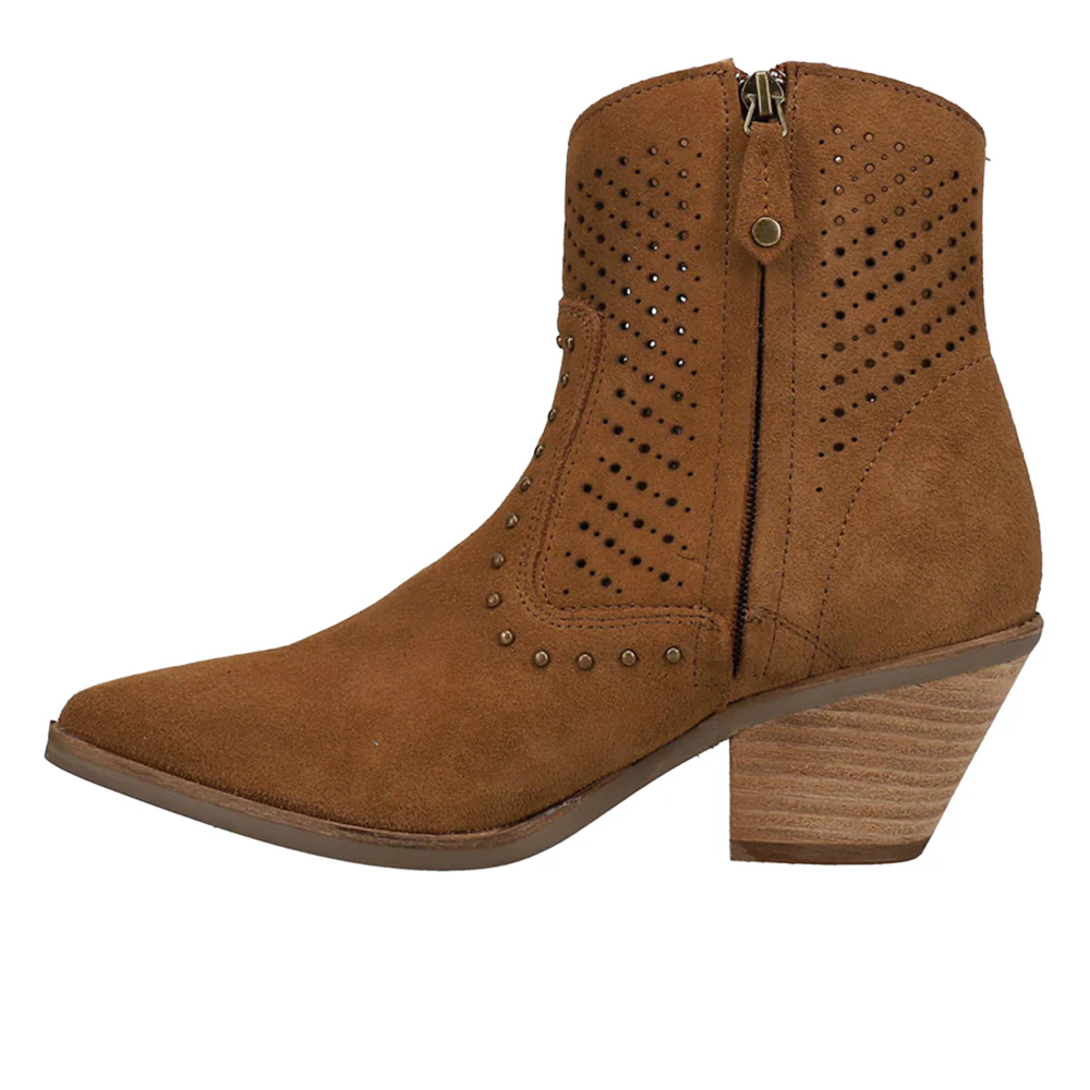 Miss Priss Cut-Outs Studded Pointed Toe Zippered Cowboy Booties - Image 3