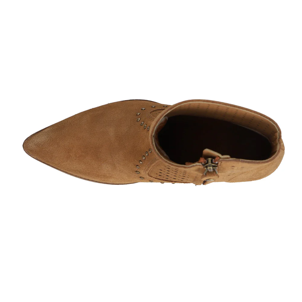 Miss Priss Cut-Outs Studded Pointed Toe Zippered Cowboy Booties - Image 4