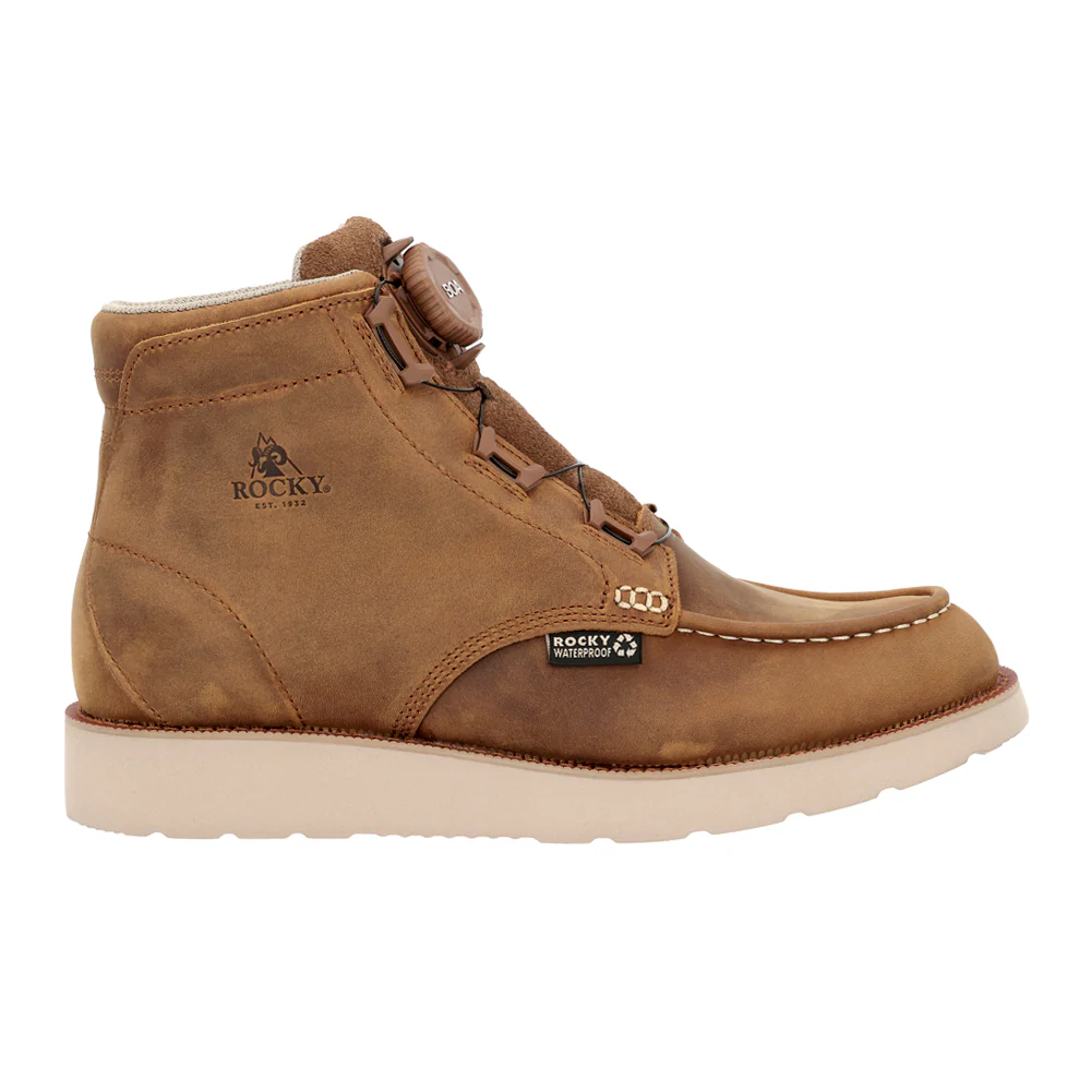 Monocrepe Wedge Composite Toe Boa Lace Up Boots